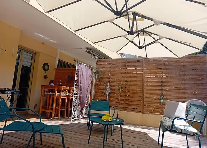 Nice- Gairaut - Jardin Prive- Grand F1 Lumineux-Piscine Collective